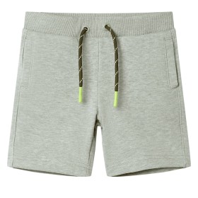 Children's shorts with drawstring light khaki mélange 116 by , kids pants - Ref: Foro24-11701, Price: 9,99 €, Discount: %