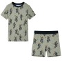 Light khaki children's short-sleeved pajamas 92 by , Children's pajamas - Ref: Foro24-11864, Price: 12,92 €, Discount: %