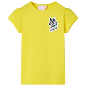 Camiseta infantil amarillo brillante 140 de , Camisetas para niños - Ref: Foro24-10793, Precio: 9,99 €, Descuento: %