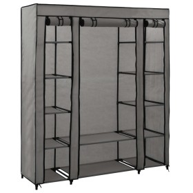 Wardrobe with compartments and gray fabric rods 150x45x176 cm by vidaXL, Wardrobes - Ref: Foro24-282436, Price: 63,59 €, Disc...