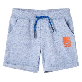 Children's shorts with drawstring blue mélange 128 by , kids pants - Ref: Foro24-12197, Price: 9,99 €, Discount: %