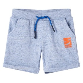 Pantalones cortos infantiles con cordón azul mélange 104 de , Pantalones de niños - Ref: Foro24-12195, Precio: 9,99 €, Descue...