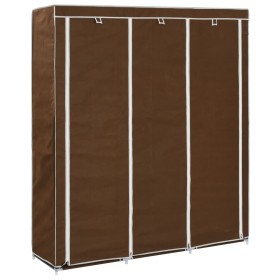 Wardrobe with compartments and rods brown fabric 150x45x175 cm by vidaXL, Wardrobes - Ref: Foro24-282454, Price: 47,58 €, Dis...