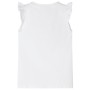 Camiseta infantil con mangas de volantes blanco 104 de , Camisetas para niños - Ref: Foro24-10495, Precio: 7,99 €, Descuento: %