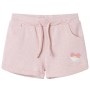 Pantalones cortos infantiles con cordón rosa claro mixto 128 de , Pantalones de niños - Ref: Foro24-10967, Precio: 10,26 €, D...