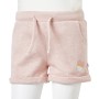 Pantalones cortos infantiles con cordón rosa claro mixto 128 de , Pantalones de niños - Ref: Foro24-10967, Precio: 10,26 €, D...