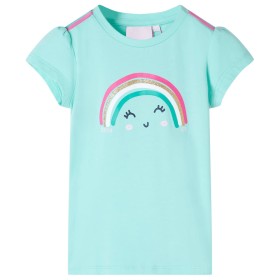 Camiseta infantil verde menta claro 140 de , Camisetas para niños - Ref: Foro24-11108, Precio: 9,99 €, Descuento: %