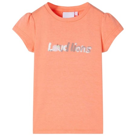 Camiseta infantil de manga casquillo naranja neón 128 de , Camisetas para niños - Ref: Foro24-10657, Precio: 9,99 €, Descuent...