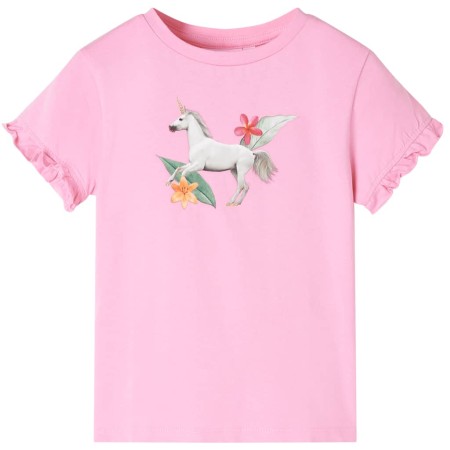 Bright pink short-sleeved children's t-shirt size 116 by , Kids T-shirts - Ref: Foro24-10681, Price: 8,01 €, Discount: %