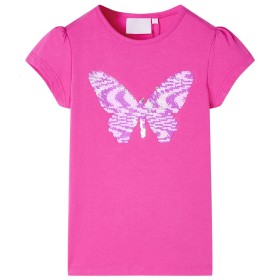 Camiseta infantil de manga casquillo rosa oscuro 104 de , Camisetas para niños - Ref: Foro24-10840, Precio: 8,99 €, Descuento: %