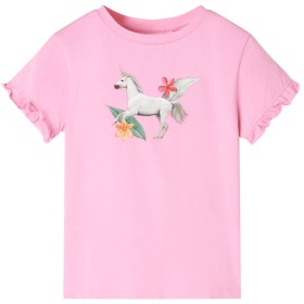 Short-sleeved bright pink children's t-shirt size 140 by , Kids T-shirts - Ref: Foro24-10683, Price: 9,99 €, Discount: %