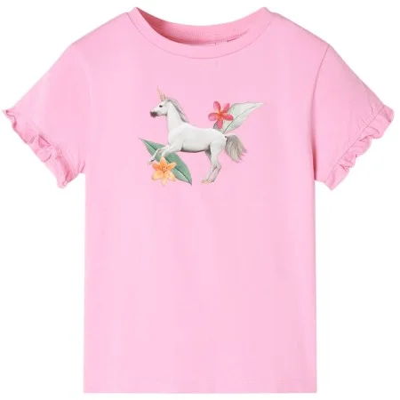 Short-sleeved bright pink children's t-shirt size 140 by , Kids T-shirts - Ref: Foro24-10683, Price: 8,22 €, Discount: %