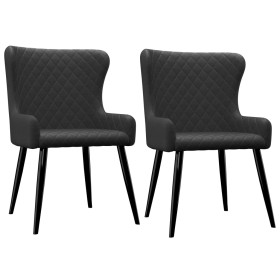 Sillas de comedor 2 unidades tela negro de vidaXL, Sillas de comedor - Ref: Foro24-282521, Precio: 154,38 €, Descuento: %