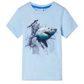 Light blue children's t-shirt size 116 by , Kids T-shirts - Ref: Foro24-11796, Price: 8,99 €, Discount: %