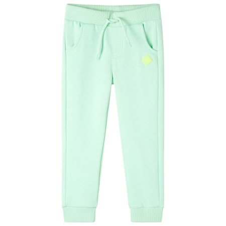 Pantalones de chándal infantiles verde brillante 128 de , Pantalones de niños - Ref: Foro24-11922, Precio: 11,75 €, Descuento: %