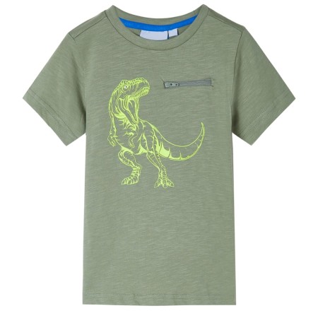 Light khaki short-sleeved children's t-shirt size 104 by , Kids T-shirts - Ref: Foro24-12210, Price: 9,99 €, Discount: %