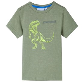 Light khaki short-sleeved children's t-shirt size 128 by , Kids T-shirts - Ref: Foro24-12212, Price: 9,27 €, Discount: %