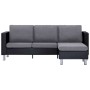 3-Sitzer-Sofa mit schwarzen Kunstlederkissen von vidaXL, Sofas - Ref: Foro24-282204, Preis: 376,92 €, Rabatt: %