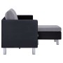 3-seater sofa with black synthetic leather cushions by vidaXL, Sofas - Ref: Foro24-282204, Price: 376,92 €, Discount: %