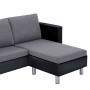 3-Sitzer-Sofa mit schwarzen Kunstlederkissen von vidaXL, Sofas - Ref: Foro24-282204, Preis: 376,92 €, Rabatt: %