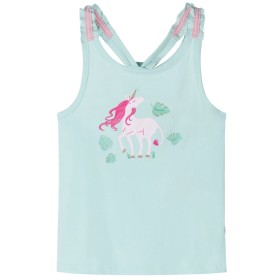 Camiseta de tirantes infantil verde menta claro 92 de , Camisetas para niños - Ref: Foro24-10669, Precio: 9,99 €, Descuento: %