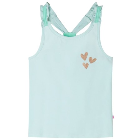 Camiseta de tirantes infantil verde menta claro 116 de , Camisetas para niños - Ref: Foro24-10526, Precio: 9,99 €, Descuento: %