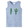 Blaues Melange-Tanktop für Kinder 140 von , Kinder-T-Shirts - Ref: Foro24-12498, Preis: 8,89 €, Rabatt: %