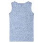 Blaues Melange-Tanktop für Kinder 140 von , Kinder-T-Shirts - Ref: Foro24-12498, Preis: 8,89 €, Rabatt: %