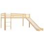 Cama alta para niños tobogán y escalera madera pino 97x208 cm de vidaXL, Cunas y camas para niños - Ref: Foro24-282714, Preci...