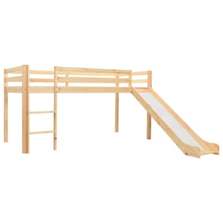 Cama alta para niños tobogán y escalera madera pino 97x208 cm de vidaXL, Cunas y camas para niños - Ref: Foro24-282714, Preci...