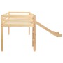 Cama alta para niños tobogán y escalera madera pino 97x208 cm de vidaXL, Cunas y camas para niños - Ref: Foro24-282714, Preci...