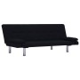 Sofá cama con dos almohadas de poliéster negro de vidaXL, Sofás - Ref: Foro24-282189, Precio: 205,43 €, Descuento: %