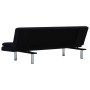 Sofá cama con dos almohadas de poliéster negro de vidaXL, Sofás - Ref: Foro24-282189, Precio: 205,43 €, Descuento: %