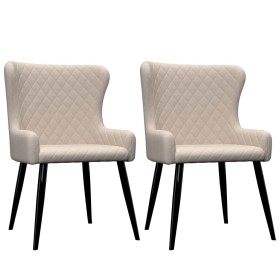 Dining chairs 2 units cream fabric by vidaXL, dining chairs - Ref: Foro24-282517, Price: 151,18 €, Discount: %