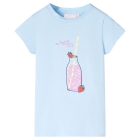 Camiseta infantil azul suave 104 de , Camisetas para niños - Ref: Foro24-11270, Precio: 7,99 €, Descuento: %