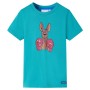 Short-sleeved children's t-shirt in dark mint green, size 140. by , Kids T-shirts - Ref: Foro24-11873, Price: 9,35 €, Discoun...