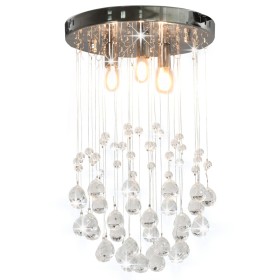 Ceiling lamp with spherical silver crystals 3 G9 bulbs by vidaXL, Lamps - Ref: Foro24-281575, Price: 53,99 €, Discount: %