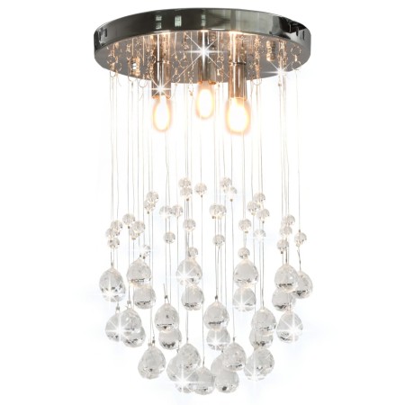 Ceiling lamp with spherical silver crystals 3 G9 bulbs by vidaXL, Lamps - Ref: Foro24-281575, Price: 53,70 €, Discount: %