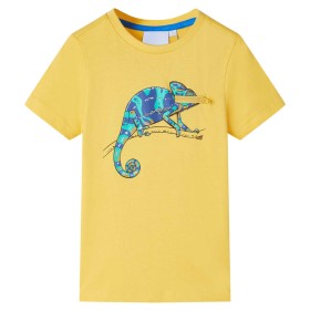 Camiseta infantil de manga corta ocre claro 140 de , Camisetas para niños - Ref: Foro24-12013, Precio: 9,99 €, Descuento: %