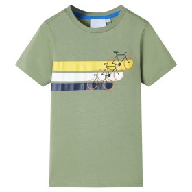 Light khaki short-sleeved children's t-shirt size 128 by , Kids T-shirts - Ref: Foro24-12177, Price: 9,99 €, Discount: %