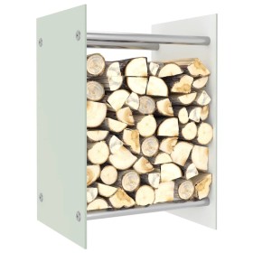 White glass firewood rack 40x35x60 cm by vidaXL, Firewood bags and holders - Ref: Foro24-282830, Price: 48,99 €, Discount: %