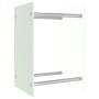 White glass firewood rack 40x35x60 cm by vidaXL, Firewood bags and holders - Ref: Foro24-282830, Price: 48,46 €, Discount: %