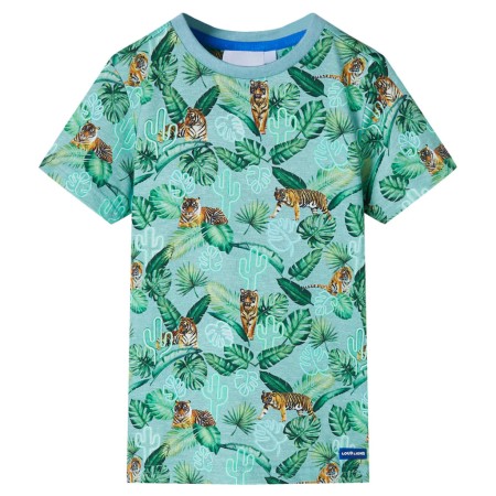 Light green children's t-shirt mélange 128 by , Kids T-shirts - Ref: Foro24-12407, Price: 8,48 €, Discount: %