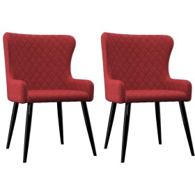 Dining chairs 2 units burgundy fabric by vidaXL, dining chairs - Ref: Foro24-282523, Price: 104,99 €, Discount: %