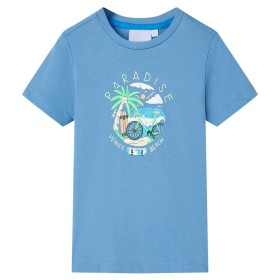 Medium blue children's t-shirt size 128 by , Kids T-shirts - Ref: Foro24-12577, Price: 9,99 €, Discount: %