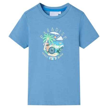 Camiseta infantil azul medio 128 de , Camisetas para niños - Ref: Foro24-12577, Precio: 9,99 €, Descuento: %