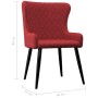 Dining chairs 2 units burgundy fabric by vidaXL, dining chairs - Ref: Foro24-282523, Price: 104,76 €, Discount: %