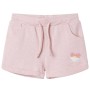 Kindershorts mit Kordelzug hellrosa meliert 116 von , Kinderhosen - Ref: Foro24-10966, Preis: 10,99 €, Rabatt: %