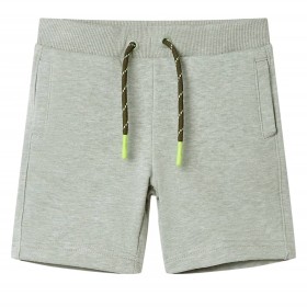 Light khaki melange children's shorts with drawstring size 104 by , kids pants - Ref: Foro24-11700, Price: 10,99 €, Discount: %