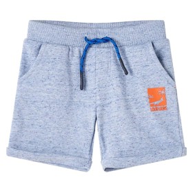 Pantalones cortos infantiles con cordón azul mélange 116 de , Pantalones de niños - Ref: Foro24-12196, Precio: 9,06 €, Descue...